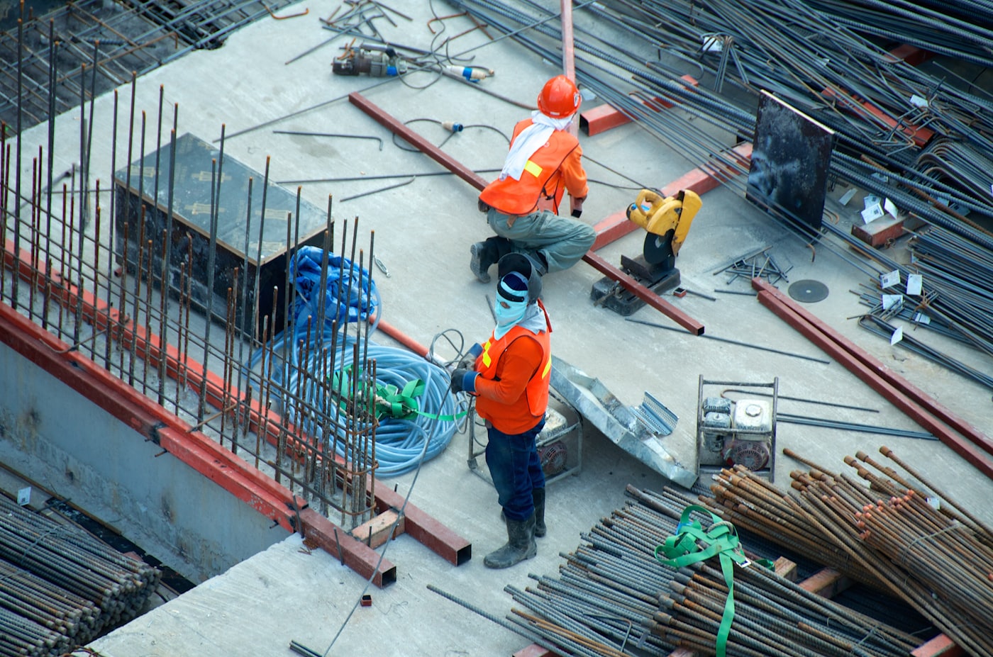 Construction worker on the job
