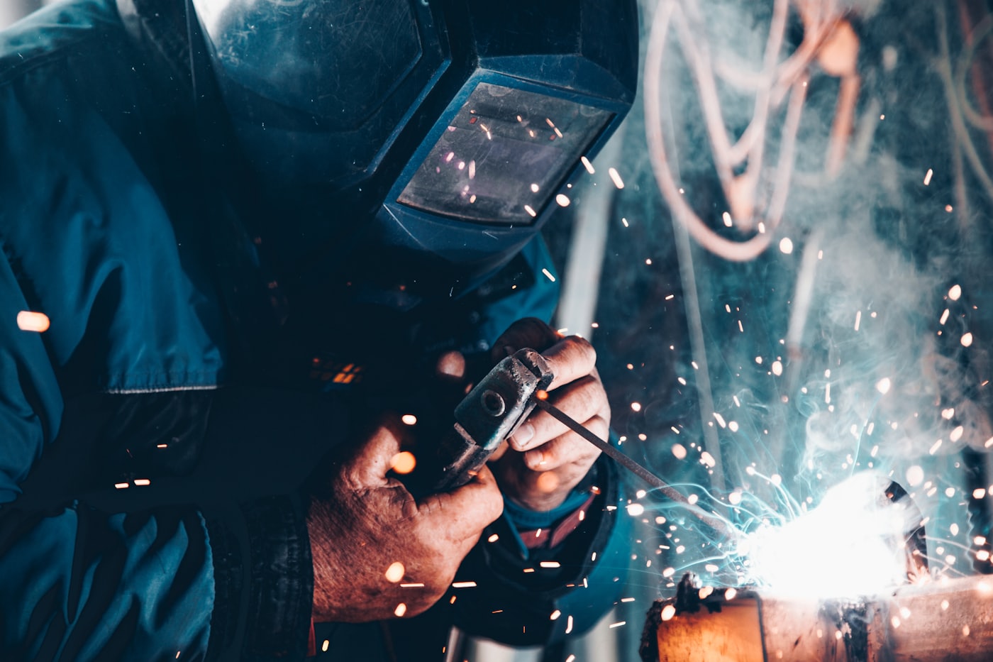 Manufacturing worker on the job